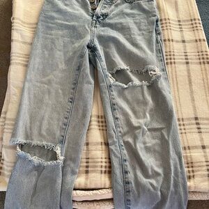 Distressed Light Blue Women's Jeans